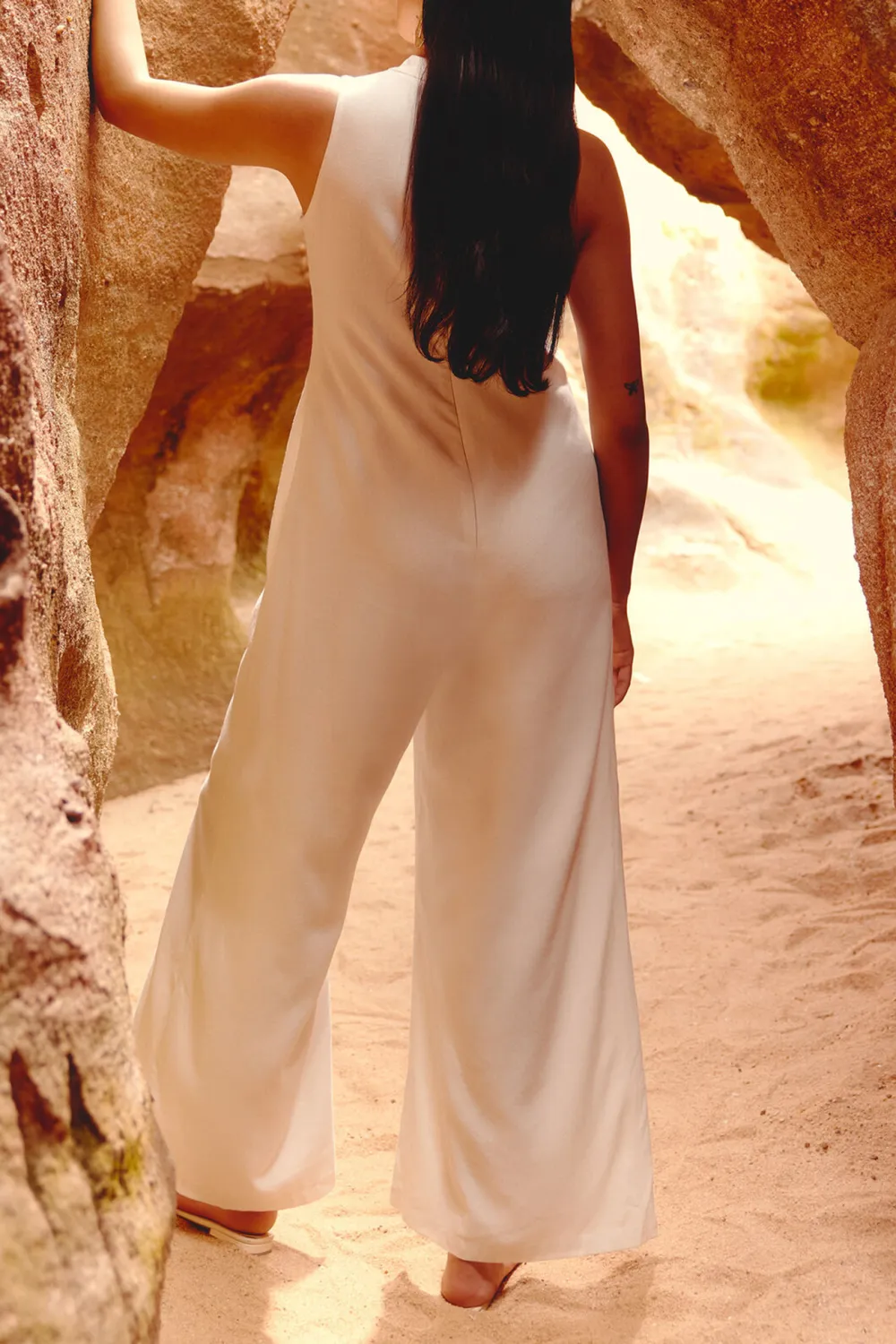 Off White Casual Style Jumpsuit