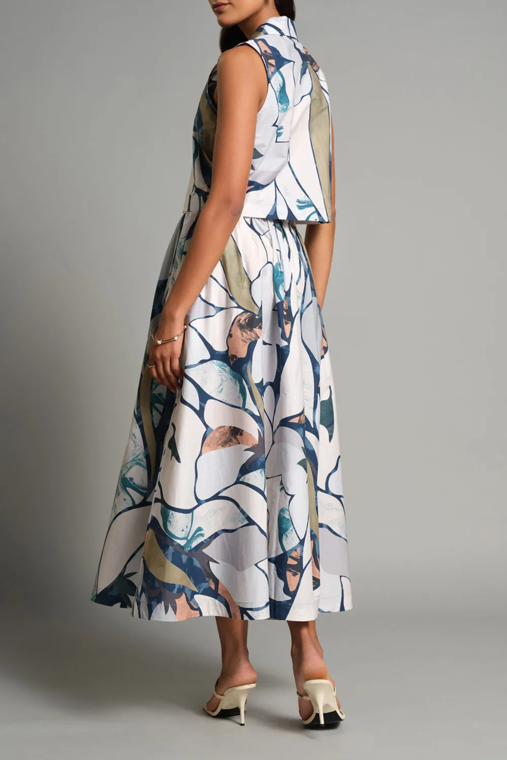 Grey Casual Style Skirt Set