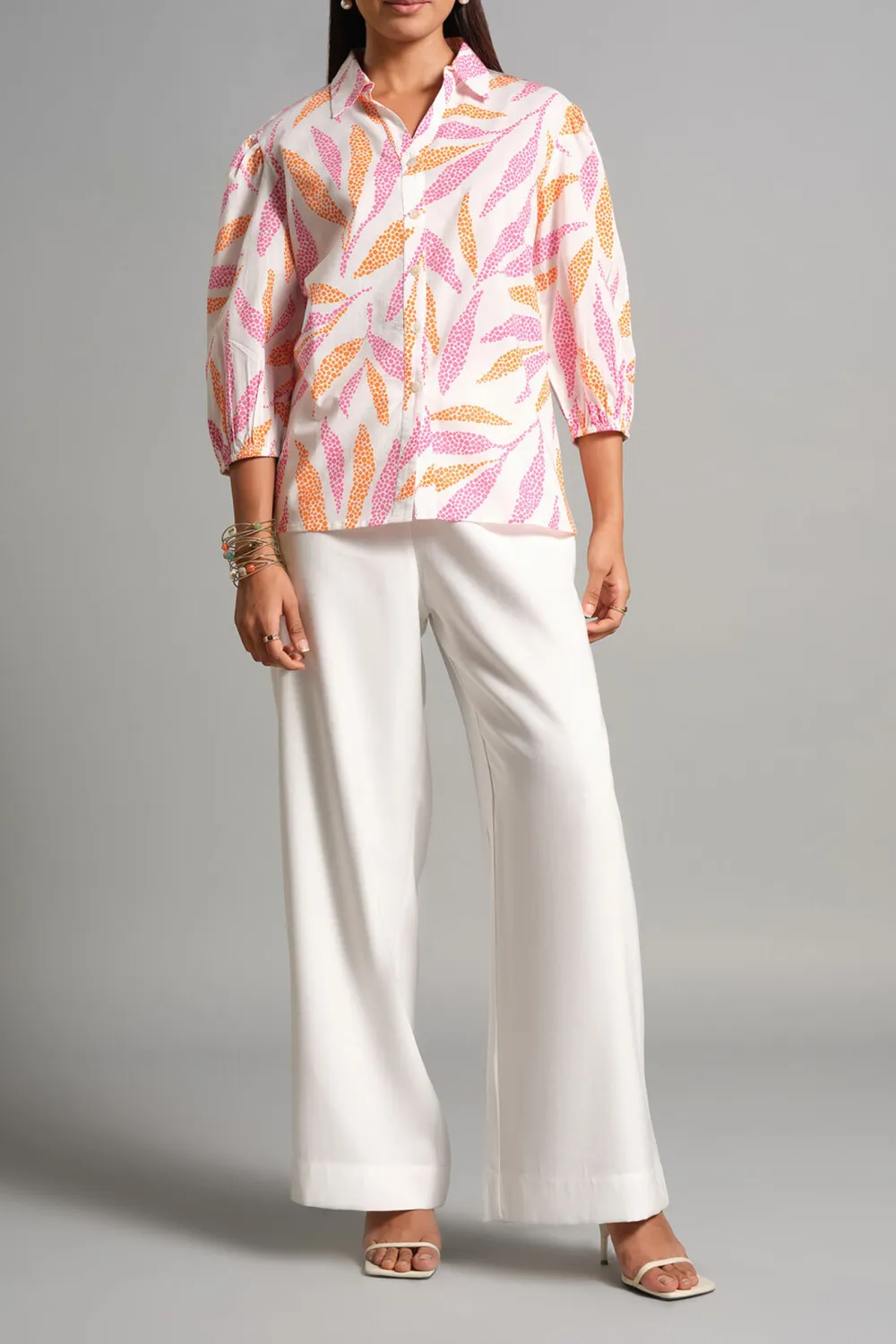 Casual Style Cotton Pink Shirt