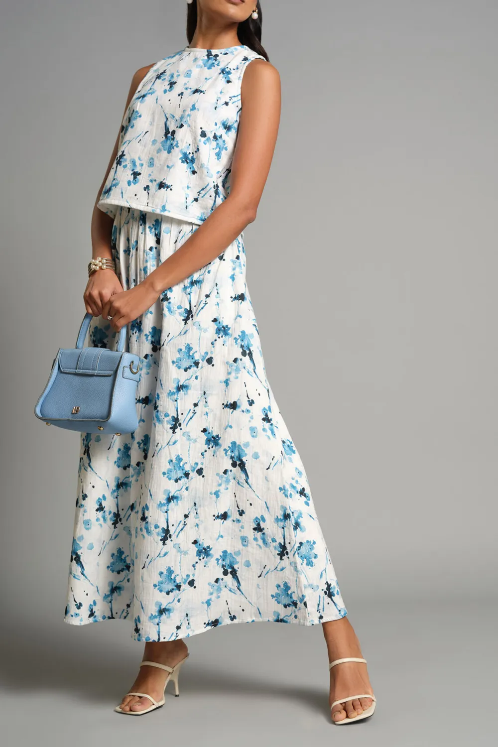 Casual Style Flower Skirt Set