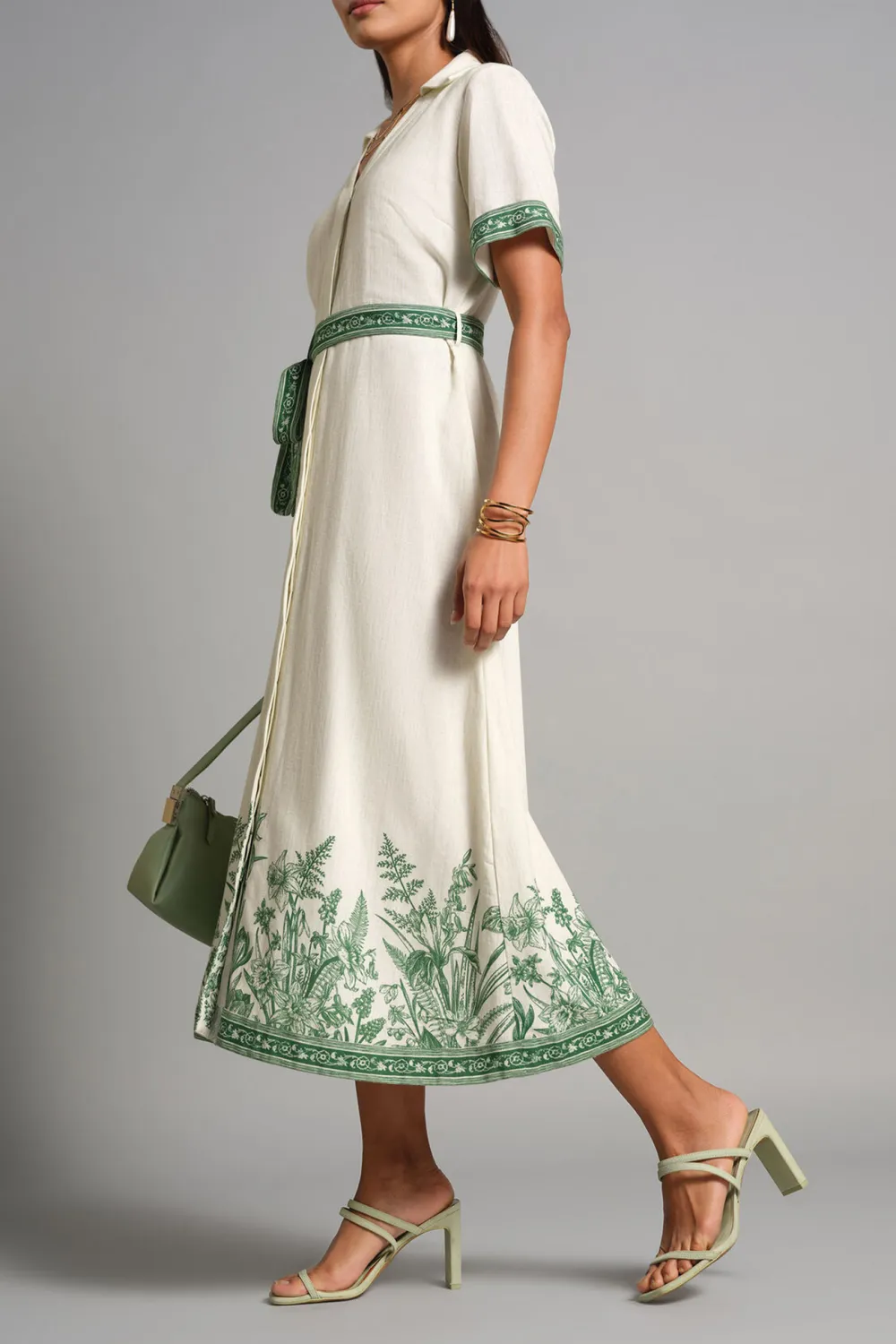 Casual Style Cream Dress