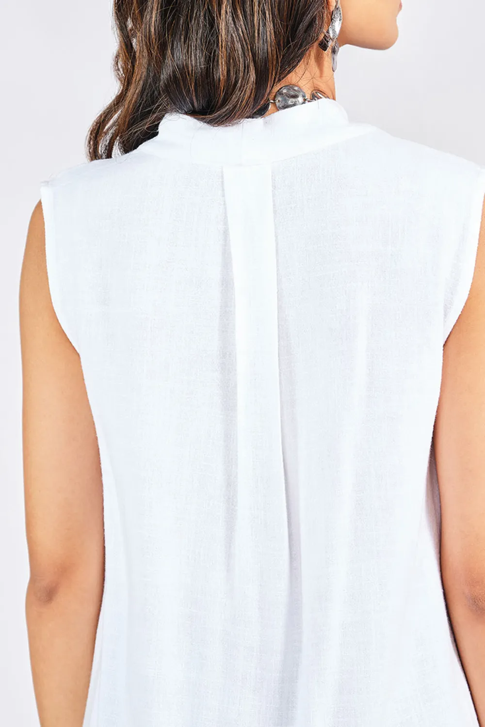 V-Neck Casual Style Plain Top