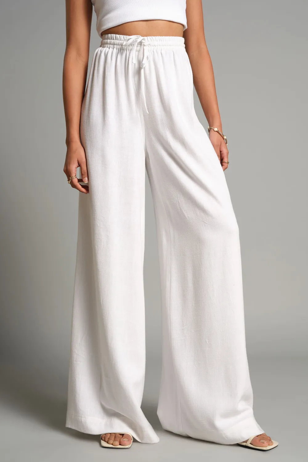 Casual Style Wide-Leg Pants